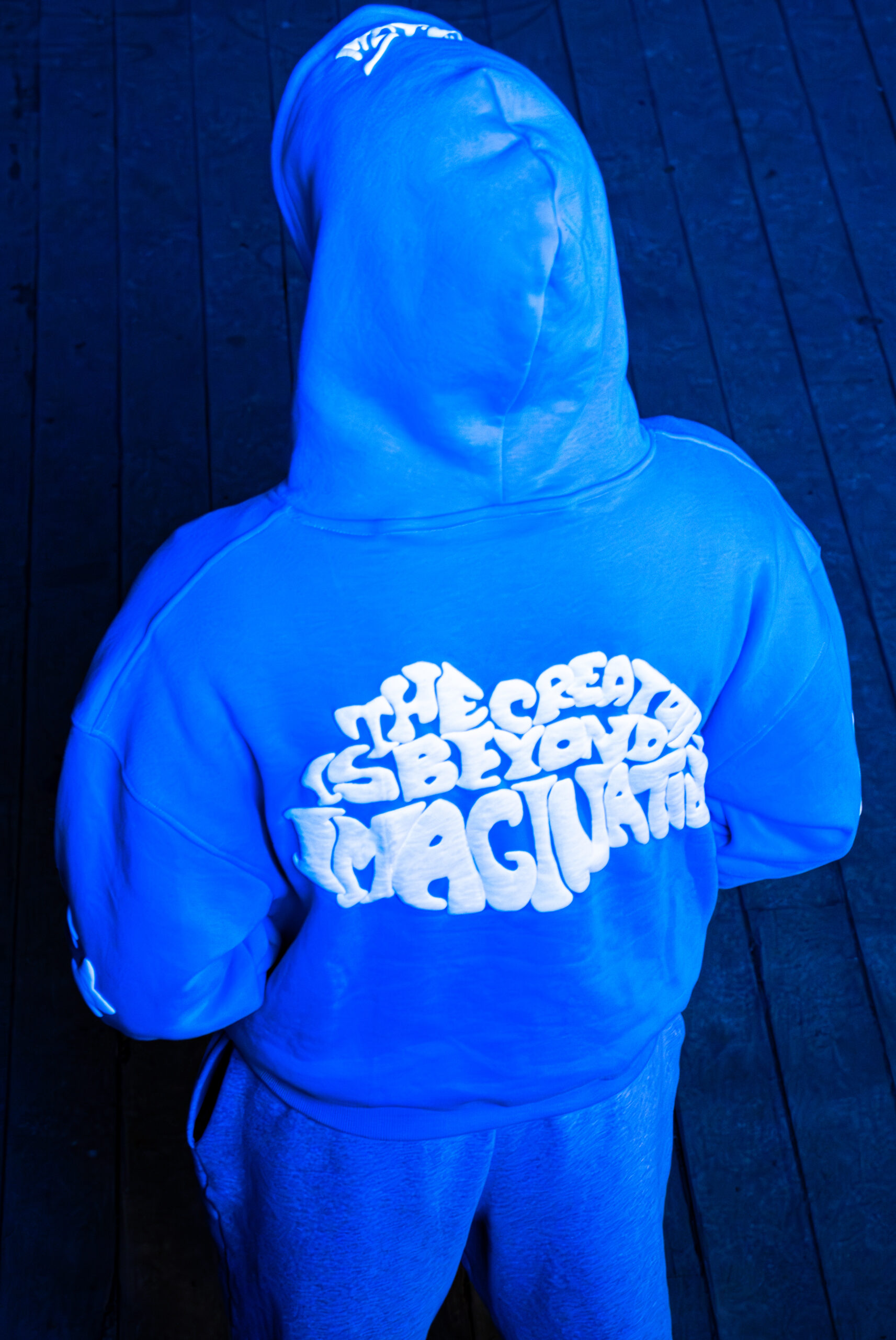 Beyond Imagination Oversized Zip-Up Hoodie | Cloud Blue - Image 2