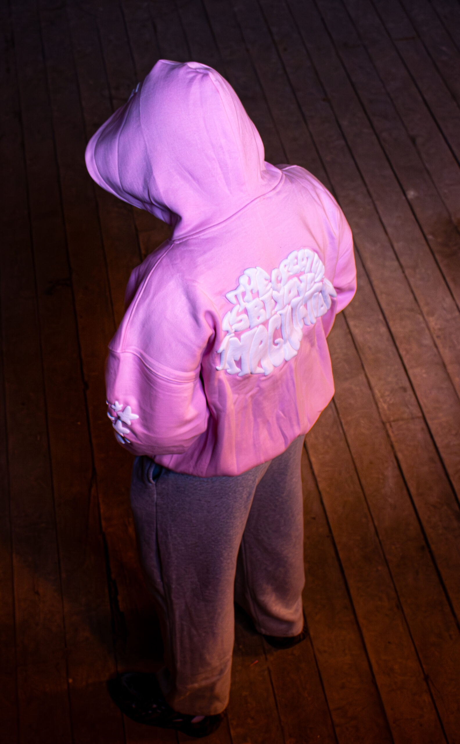 Beyond Imagination Oversized Zip-Up Hoodie | Pink - Image 2