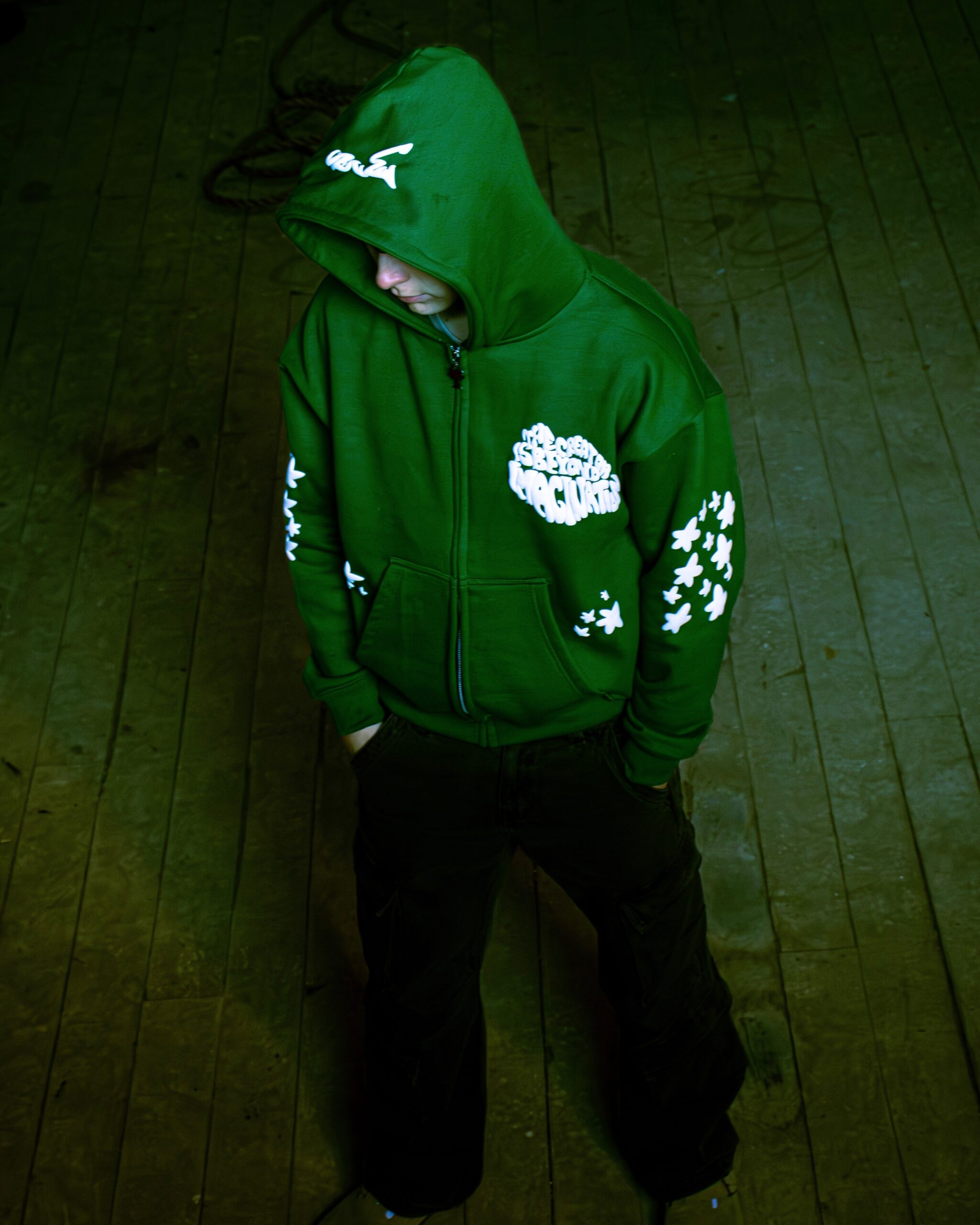 Beyond Imagination Oversized Zip-Up Hoodie | Green
